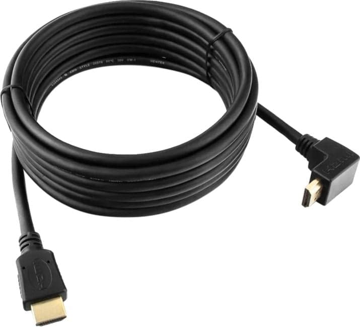 CC-HDMI490-15 Кабель HDMI Cablexpert CC-HDMI490-15, 19M/19M, v2.0, медь, позол.контакты, экран, угловой, 4.5м, черный