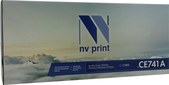 Картридж NV-Print аналог CE741A Cyan для HP Color LaserJet CP5220/1/3/5/79