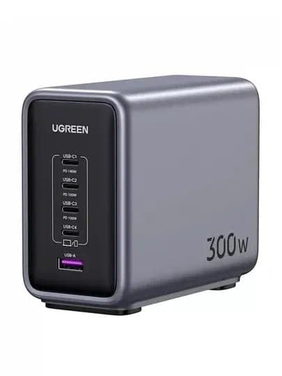 90903B Зарядное устройство UGREEN CD333 (90903B) Nexode 300W 5-Port PD GaN Fast Desktop Charger EU. Цвет: серый