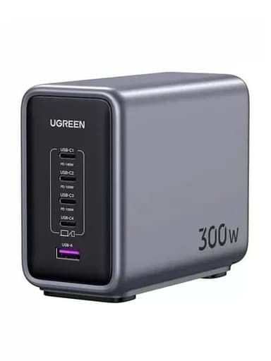 90903B Зарядное устройство UGREEN CD333 (90903B) Nexode 300W 5-Port PD GaN Fast Desktop Charger EU. Цвет: серый