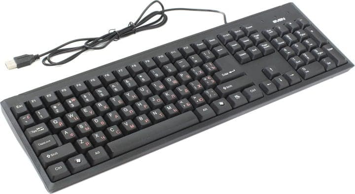 Клавиатура SVEN Standard 303 Power Black <USB&PS/2> 106КЛ