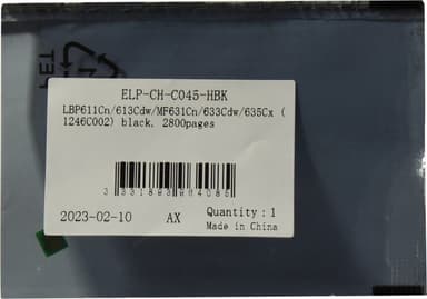 <ELP-CH-C045-HBK> Чип Canon i-SENSYS LBP611Cn/613Cdw/MF631Cn/633Cdw/635Cx (1246C002) Black, 2.8K