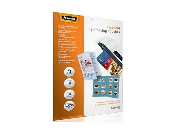 Fellowes 56020 пакеты для ламинирования EasyFold с линией сгиба, А3