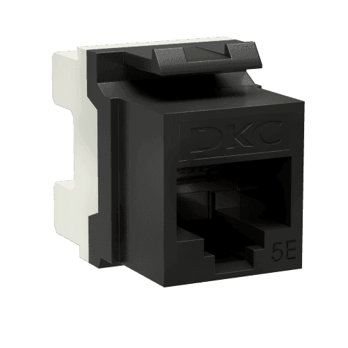 Модуль DKC RNK5EU180BK Keystone RJ45 CAT5E не экранированный, 180 градусов, черный, "RAM telecom"