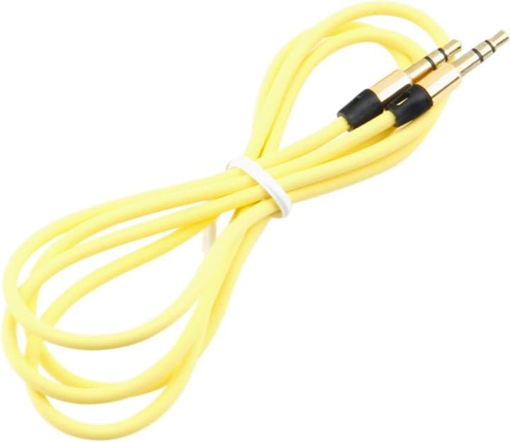 Кабель аудио Cablexpert CCAB-01-35MM-1MY, 3.5 джек (M)/3.5 джек (M), желтый. 1м, блистер