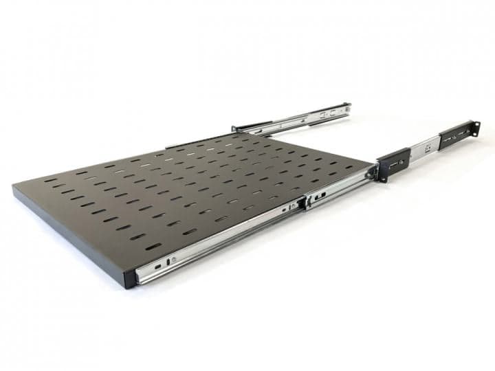 Hyperline <TSS3-800-RAL9004> Полка выдвижная для оборудования 19" L=800 мм