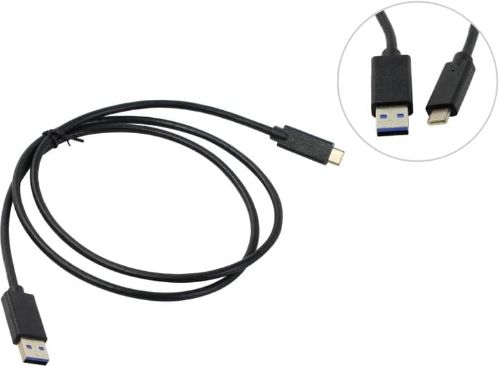 Кабель USB 3.0 AM-->USB-C M 1м