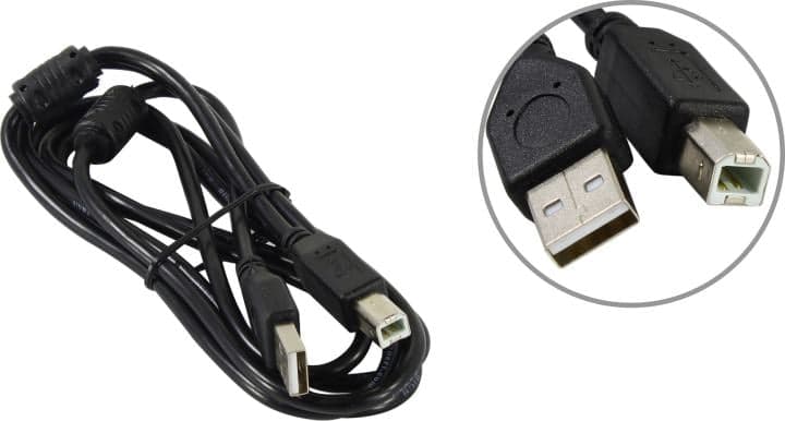 Cablexpert <CCF2-USB2-AMBM-6> Кабель USB 2.0 A-->B 1.8м, 2 фильтра