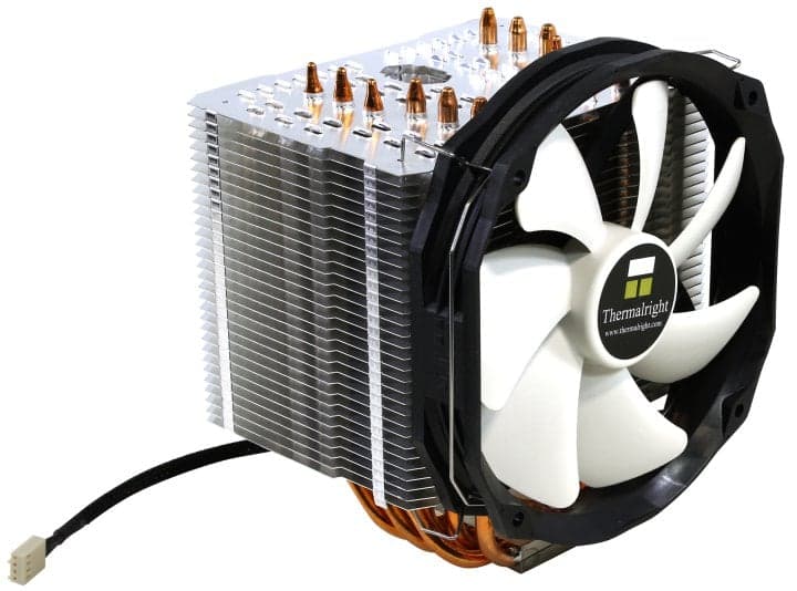 Thermalright <Macho Rev.A BW> (4пин, 775/1155/1366/2011/AM2-FM1, 15-21дБ, 300-1300 об/мин, Cu+Al+тепл.тр)