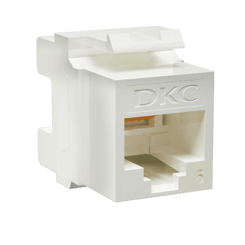 Модуль DKC RNK6U180WH Keystone RJ45 CAT6 не экранированный, 180 градусов, белый, "RAM telecom"