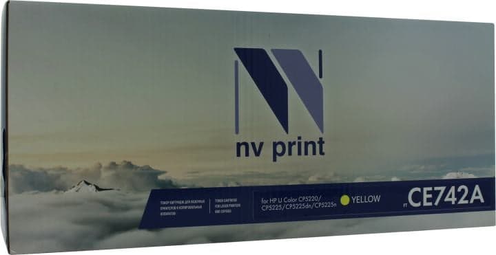 Картридж NV-Print аналог CE742A Yellow для HP Color LaserJet CP5220/1/3/5/79