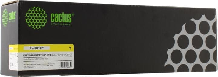 Картридж Cactus CS-TK8115Y Yellow для Kyocera Ecosys M8124cidn/M8132cidn