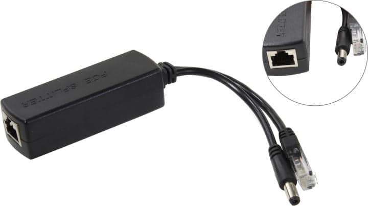 Orient <POE-655R 24/12> PoE splitter (Вх. PoE 24V, Вых. DC12V)