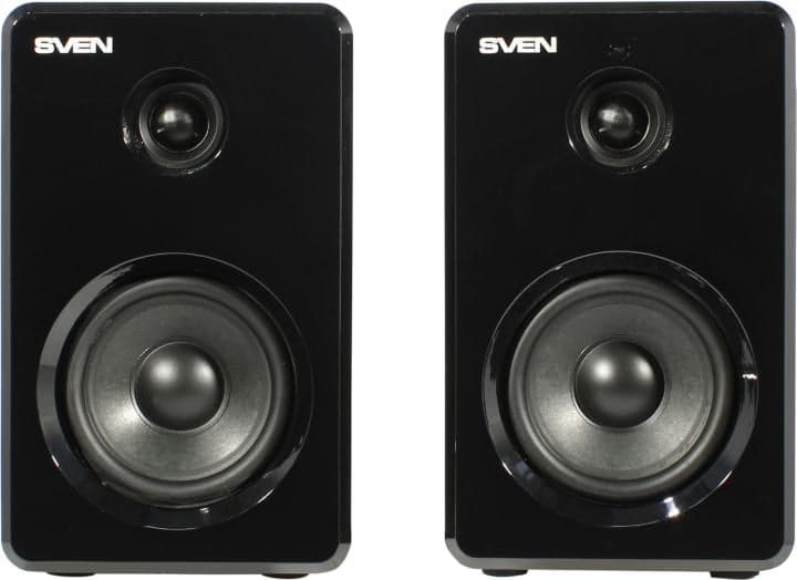 Колонки SVEN SPS-725 Black (2x25W, дерево, Bluetooth, ПДУ)