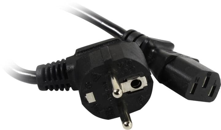 5bites <PC210-18A> Кабель компьютер - розетка 220V 1.8м Европейский стандарт, Г-образный