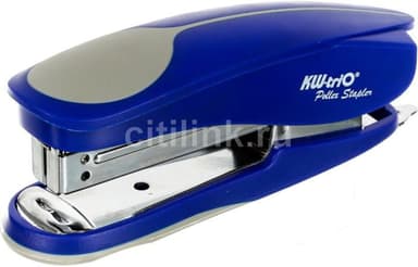 Степлер Kw-Trio 5516BLU Half-strip Pollex 24/6 26/6 (20листов) встроенный антистеплер синий 105скоб