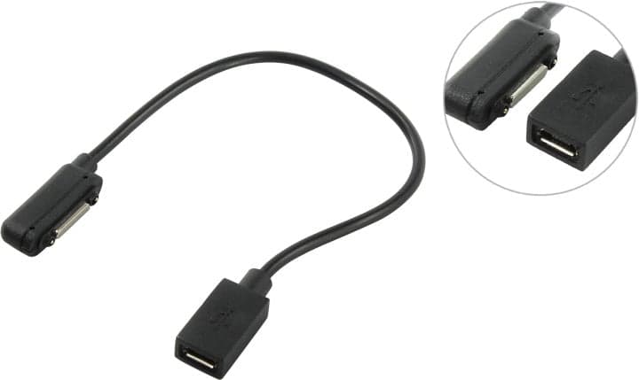 Espada <ErdlmF15> Кабель-переходник для зарядки Sony Xperia, магнитный microUSB F