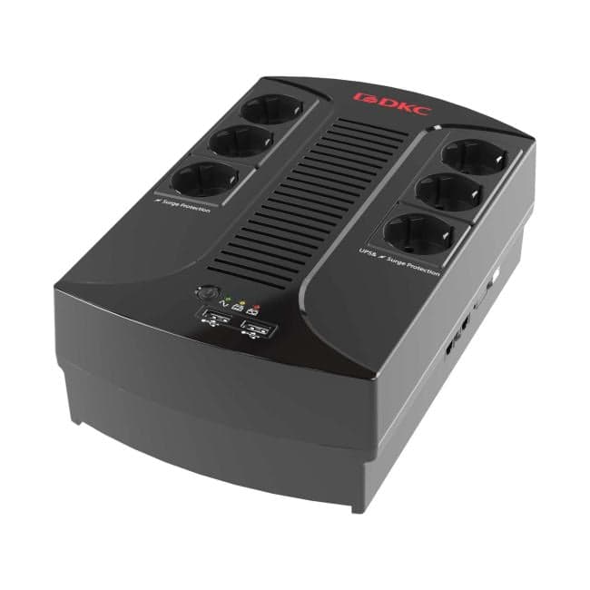 DKC INFOPDU800 Линейно-интеракт. ИБП ДКС Info PDU, 800 ВА/480 Вт, 1/1, 6xSchuko, USB для зарядки (2), USB + RJ11, 1x8Aч