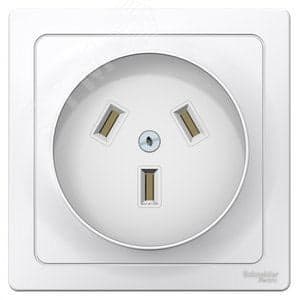 Schneider Electric BLNSR003231 BLANCA скрытой установки розетка силовая 2р+n, 32а, 250в, белый