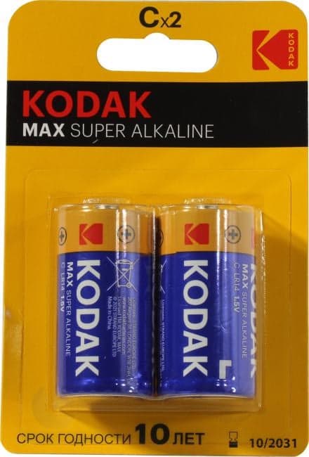 Kodak MAX <CAT30952836> (LR14, Size C, 1.5V, alkaline) <уп. 2 шт>