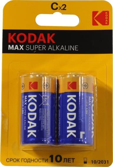 Kodak MAX <CAT30952836> (LR14, Size C, 1.5V, alkaline) <уп. 2 шт>