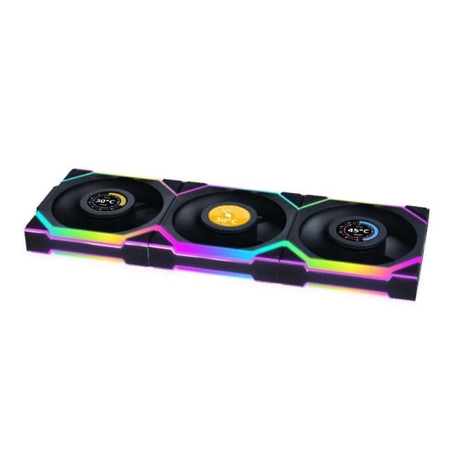 Вентилятор для корпуса Lian Li UNI Fan SL Wireless LCD 120 Reverse Blade Black (3 шт.)