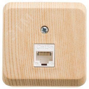 Розетка Systeme Electric KOMA-001D компьютерная RJ45 кат.5E сосна