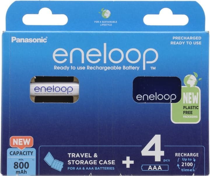 Аккумулятор Panasonic Eneloop BK-4MCDEC4BE (1.2V, 800mAh) NiMh,Size "AAA" <уп. 4 шт>