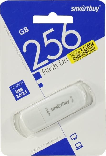 Флешка USB SmartBuy USB 3.0/3.1 256 GB Scout White (SB256GB3SCW)
