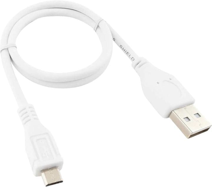CCP-mUSB2-AMBM-W-0.5M Кабель USB2.0 Cablexpert CCP-mUSB2-AMBM-W-0.5M, AM/MicroUSB, медь, 26/28AWG, Pro, 0.5м, белый, па