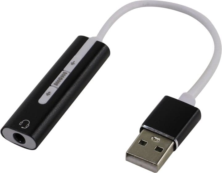 Orient <AU-04PLB> USB адаптер для наушников с микрофоном (регул.громкости, управление медиаплеером)
