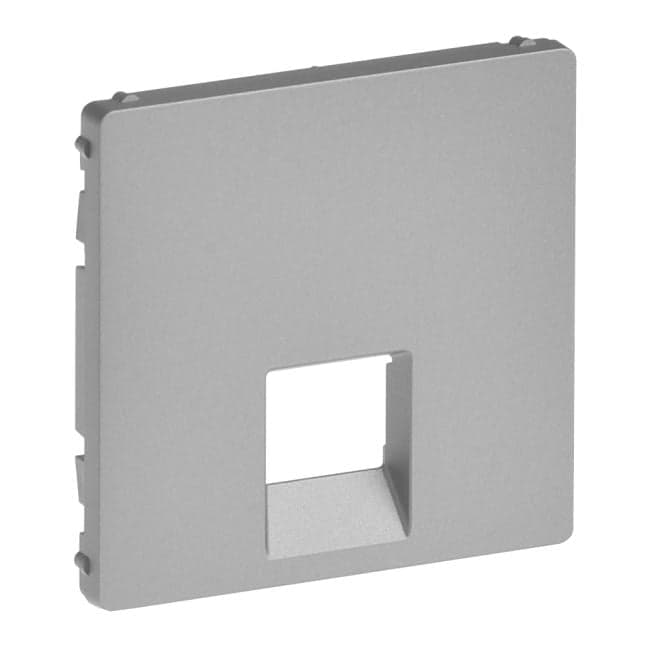 Legrand 755412 Valena LIFE. Лицевая панель для одиночных телефонных/информационных розеток. Алюминий