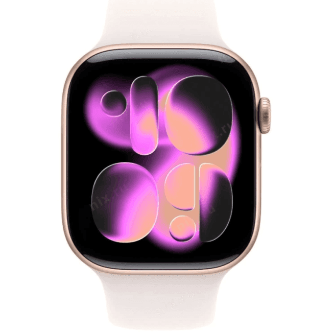 MEV64LW/A Смарт-часы Apple Watch Series 11 A3333 46мм OLED корп.розовое золото Sport Band рем.белый разм.брасл.:S/M ()