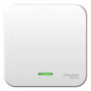 Schneider Electric BLNVA061111 Выключатель BLANCA одноклавишный наружный (схема 1) с подсветкой и изоляционной