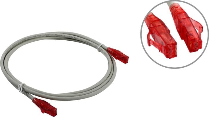 Hyperline <PC-LPM-UTP-RJ45-RJ45-C5e-2M-LSZH-GY> Patch Cord UTP кат.5e LSZH, 2м, серый