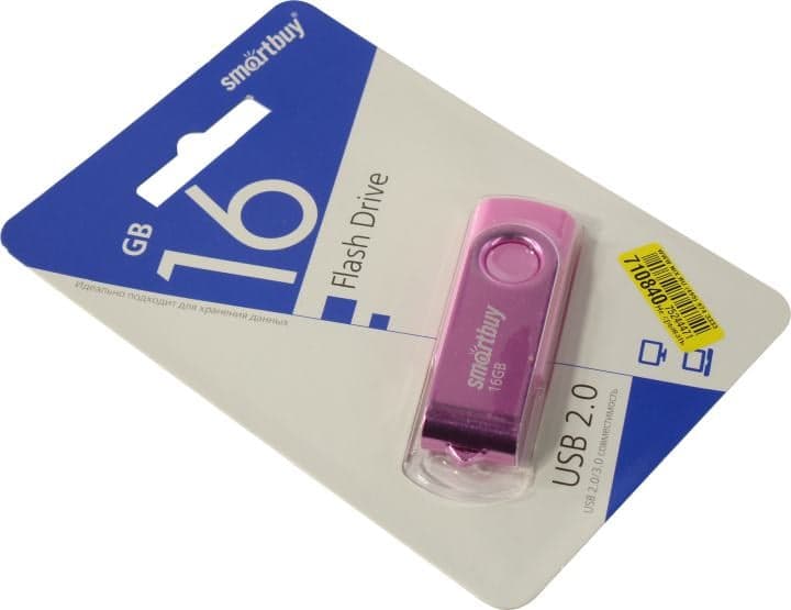 SmartBuy Twist <SB016GB2TWP> USB2.0 Flash Drive 16Gb (RTL)