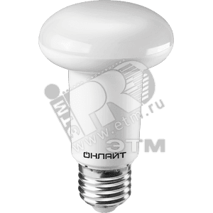 ОНЛАЙТ 19220 Лампа светодиодная LED зеркальная 8вт E27 R63 теплый ОНЛАЙТ (71653 OLL-R63)