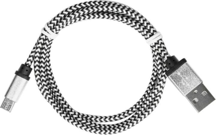 CC-mUSB2sr1m Кабель USB2.0 Cablexpert CC-mUSB2sr1m, AM/MicroUSB, медь, нейлон.оплетка, алюмин.разъемы, Pro, 1м, черн-бе