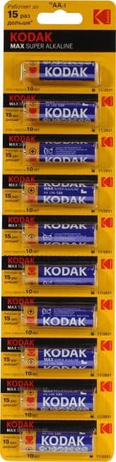 Kodak MAX <CAT30953505> (LR6, Size AA, 1.5V, alkaline) <уп. 10 шт>