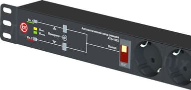 Elemy <ATS-1602> Блок силовых розеток 19", чёрный 1U, 6 евророзеток