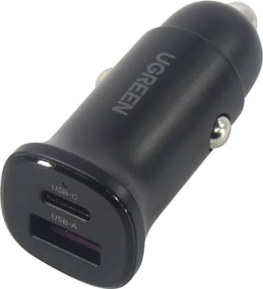 UGREEN EC305 <25845> Автомобильное зарядное уст-во USB (Вх. DC12-24V, Вых. DC5V/9V/12V, 30W, USB, USB-C)