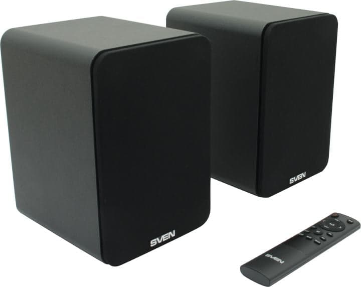 Колонки SVEN SPS-830 Black (2x30W, дерево, Bluetooth, HDMI, USB, ПДУ)