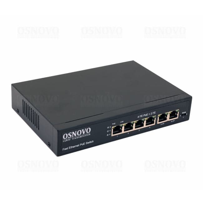 OSNOVO <SW-20600(80W)> Неуправляемый коммутатор (4UTP 100Mbps PoE + 2UTP 100Mbps)