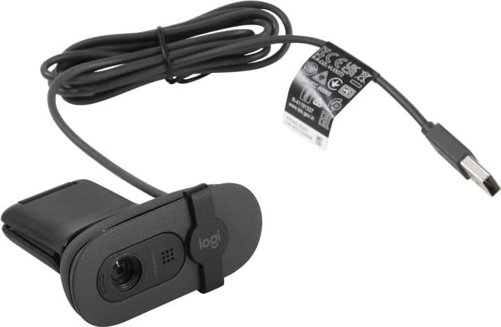 Logitech Brio 100 Webcam (RTL) (USB2.0, 1920*1080, микрофон)<960-001585/960-001587>