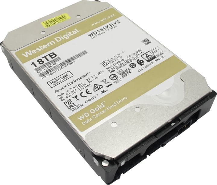 HDD 18 Tb SATA 6Gb/s Western Digital Gold <WD181KRYZ> 3.5"