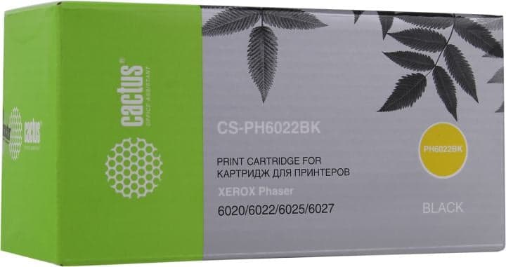 Картридж Cactus CS-PH6022BK Black для Xerox Phaser 6020/6022/6025/6027