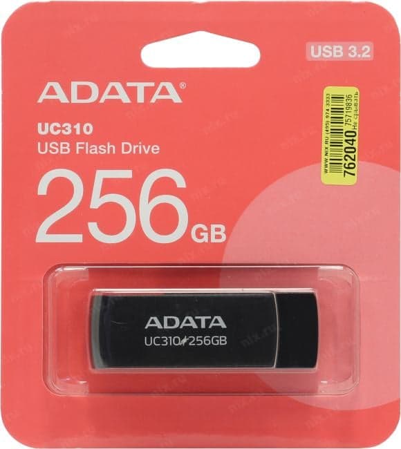 ADATA UC310 <UC310-256G-RBK> USB3.2 Flash Drive 256Gb