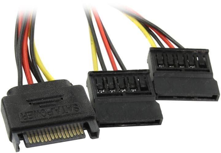 Переходник питания ORIENT C573 SATA 15pin (M) -> 2 x SATA 15pin (F)