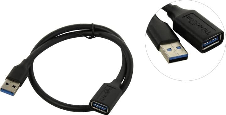 Telecom <TUS708-0.5m> Кабель удлинительный USB 3.0 A-->A 0.5м