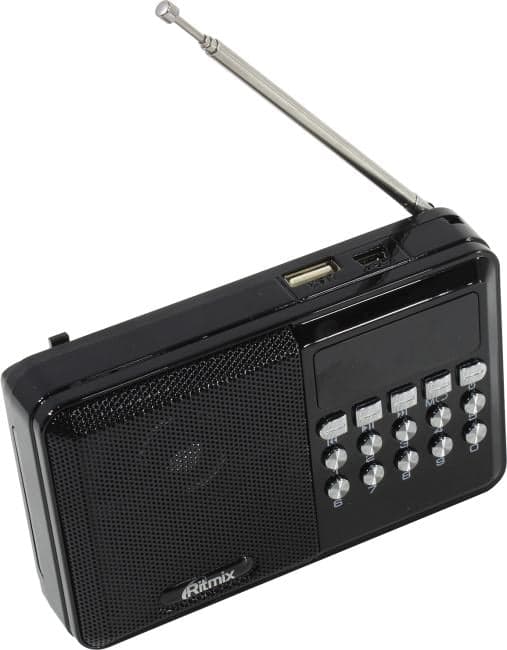 Ritmix <RPR-001 Black> Радиоприёмник (FM, USB, microSD, Li-Ion)
